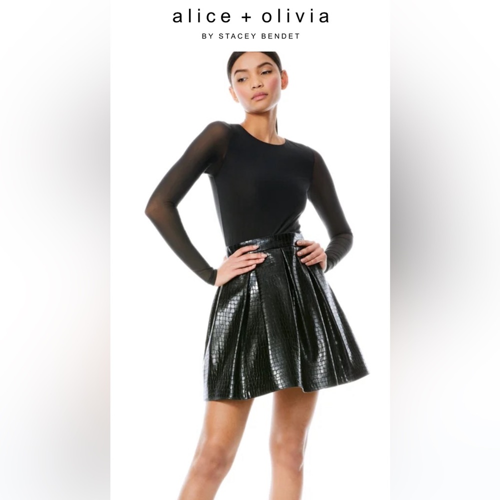 CHARA VEGAN LEATHER MINI DRESS